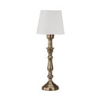 PR Home galda lampa Therese Mia, 43 cm, balta/masa, lins