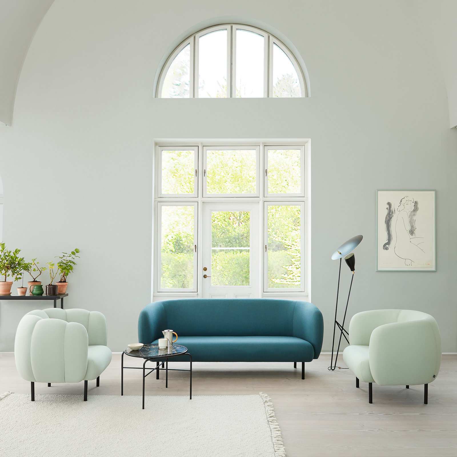 Silhouette vloerlamp, zwart, hoogte 140 cm - Warm Nordic Silhouette vloerlamp, zwart, hoogte 140 cm - Warm Nordic