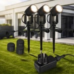 Faretto di terra a LED 3927035 12 V set iniziale di 3, nero Ø 4 cm