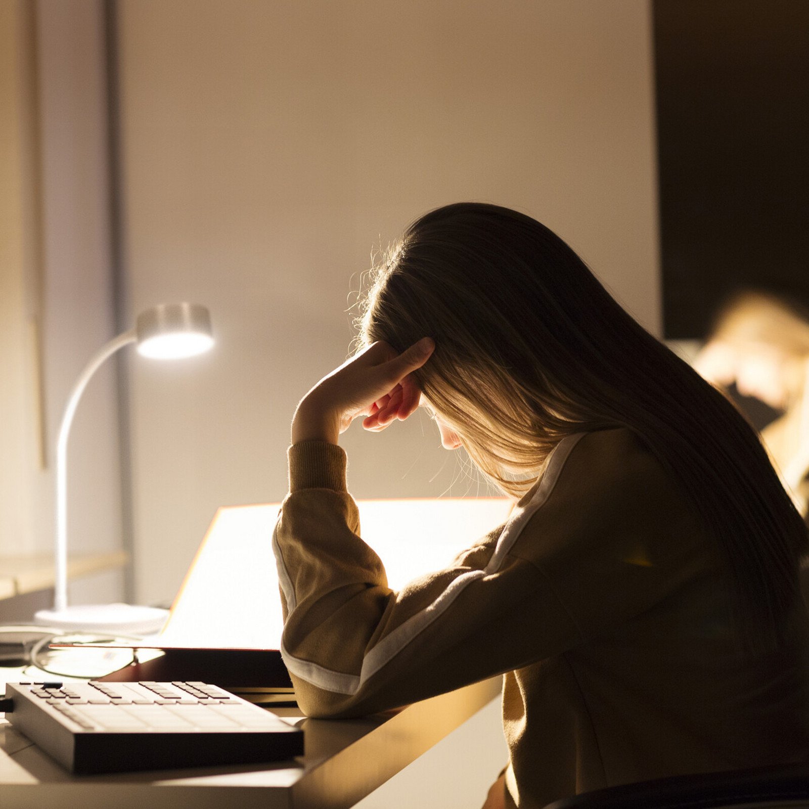 Lampa de birou cu LED OSRAM Office Line Desk Cylinder alb CCT dimabil - Studiu / Birou - Modern - Plastic