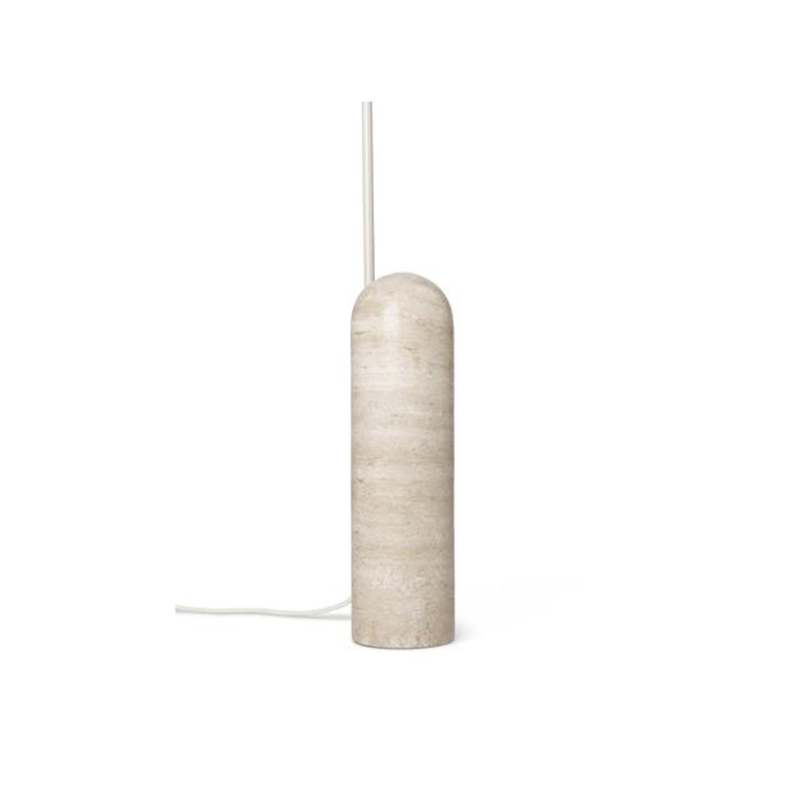 ferm LIVING Подова лампа Arum, бежово, мрамор, стомана, 136 cm