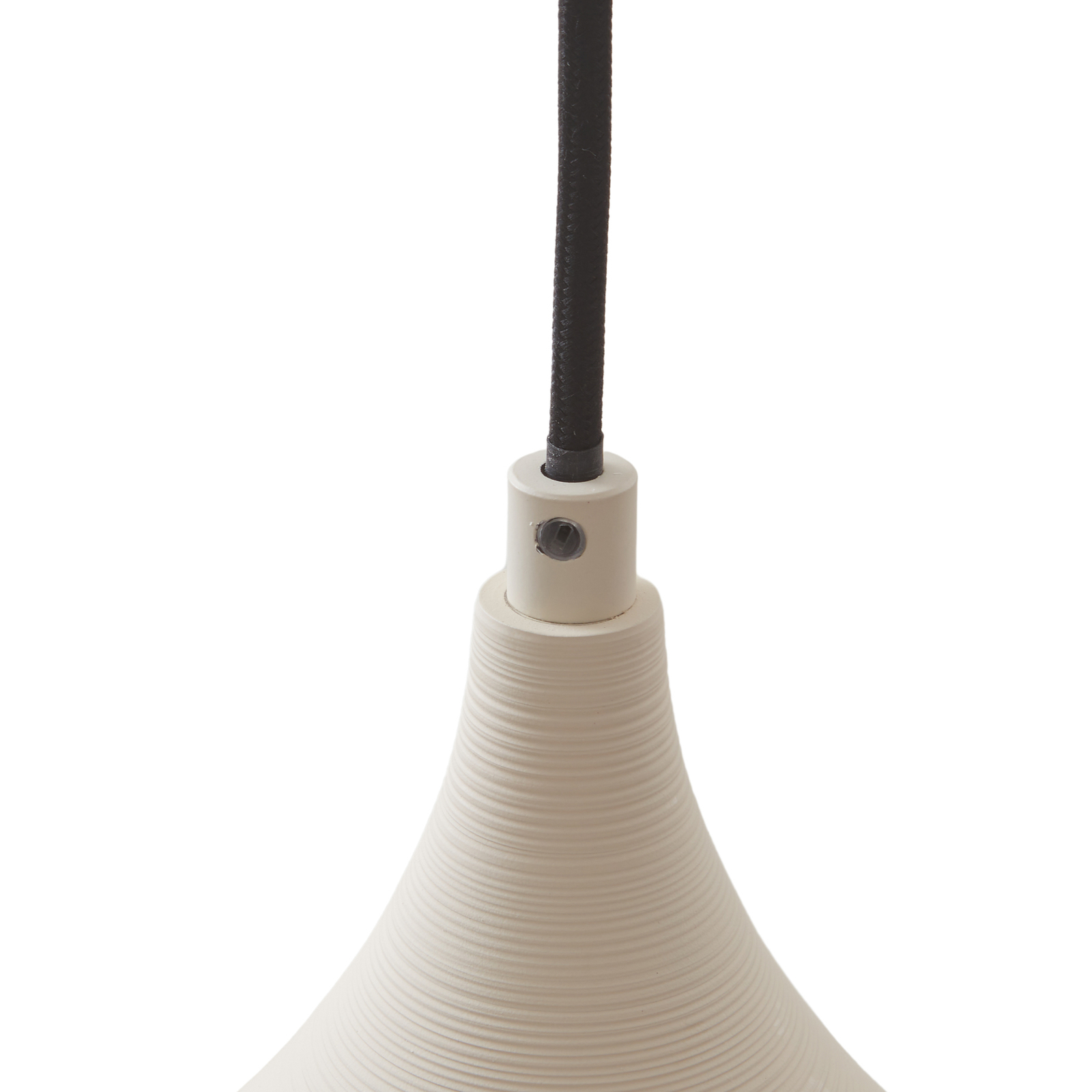 Hanglamp Lucande Niamara, beige, aluminium, Ø 28 cm