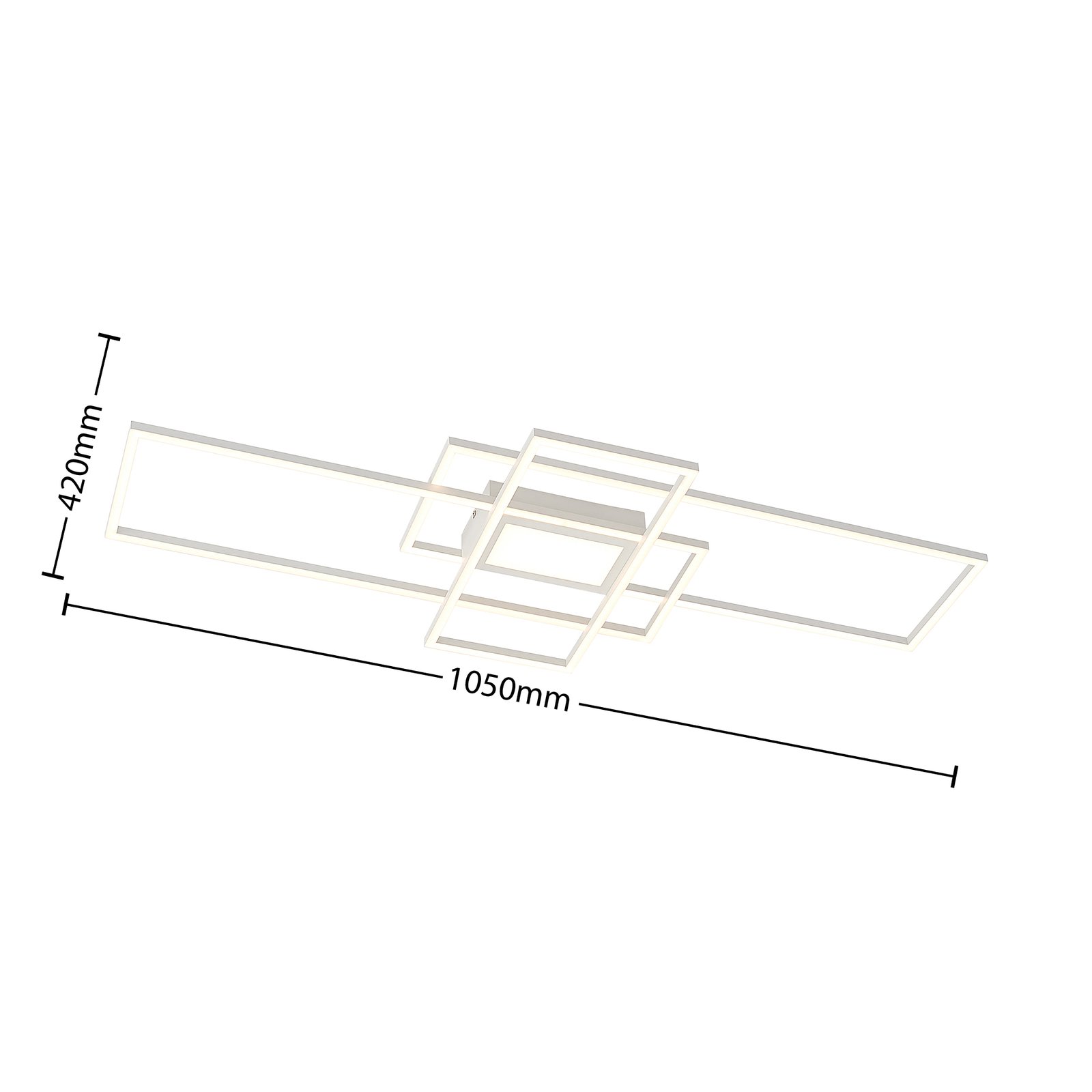 Lindby LED-Deckenleuchte Caitlin, weiß, CCT, Fernbedienung