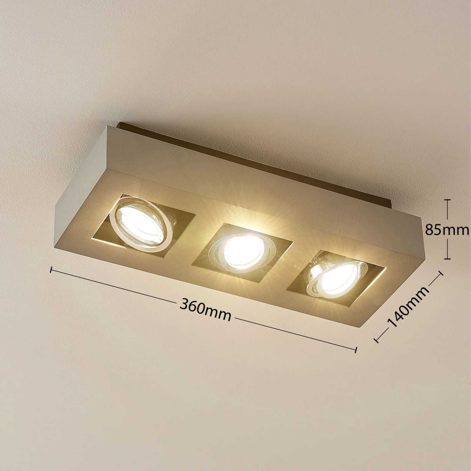 Vince 3 Stropné Lampa Silvergrey - Arcchio