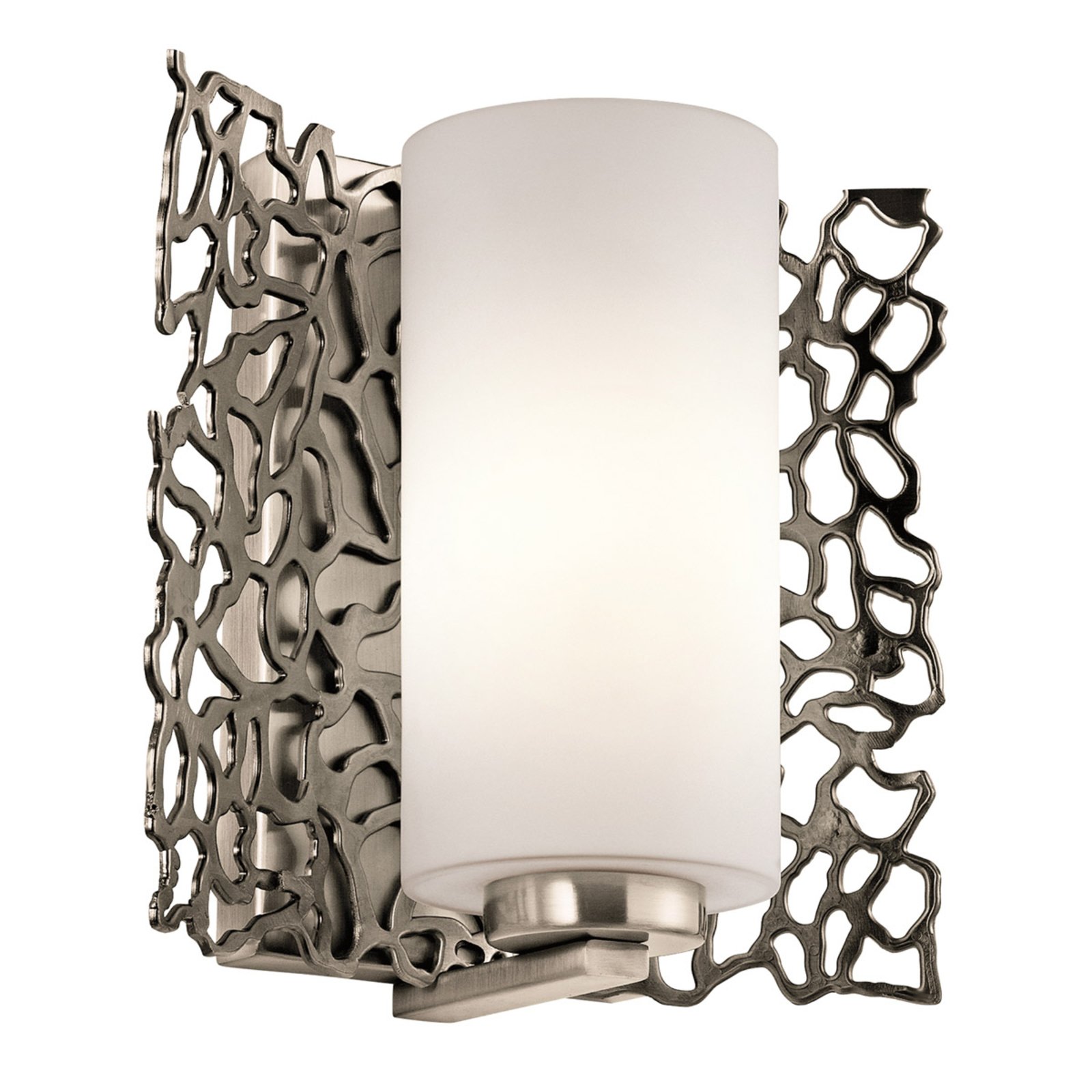 Elegant formet vegglampe Silver Coral