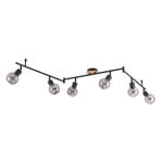 EOL - Eridia 6 Loftlampe Black/Wood - Lindby