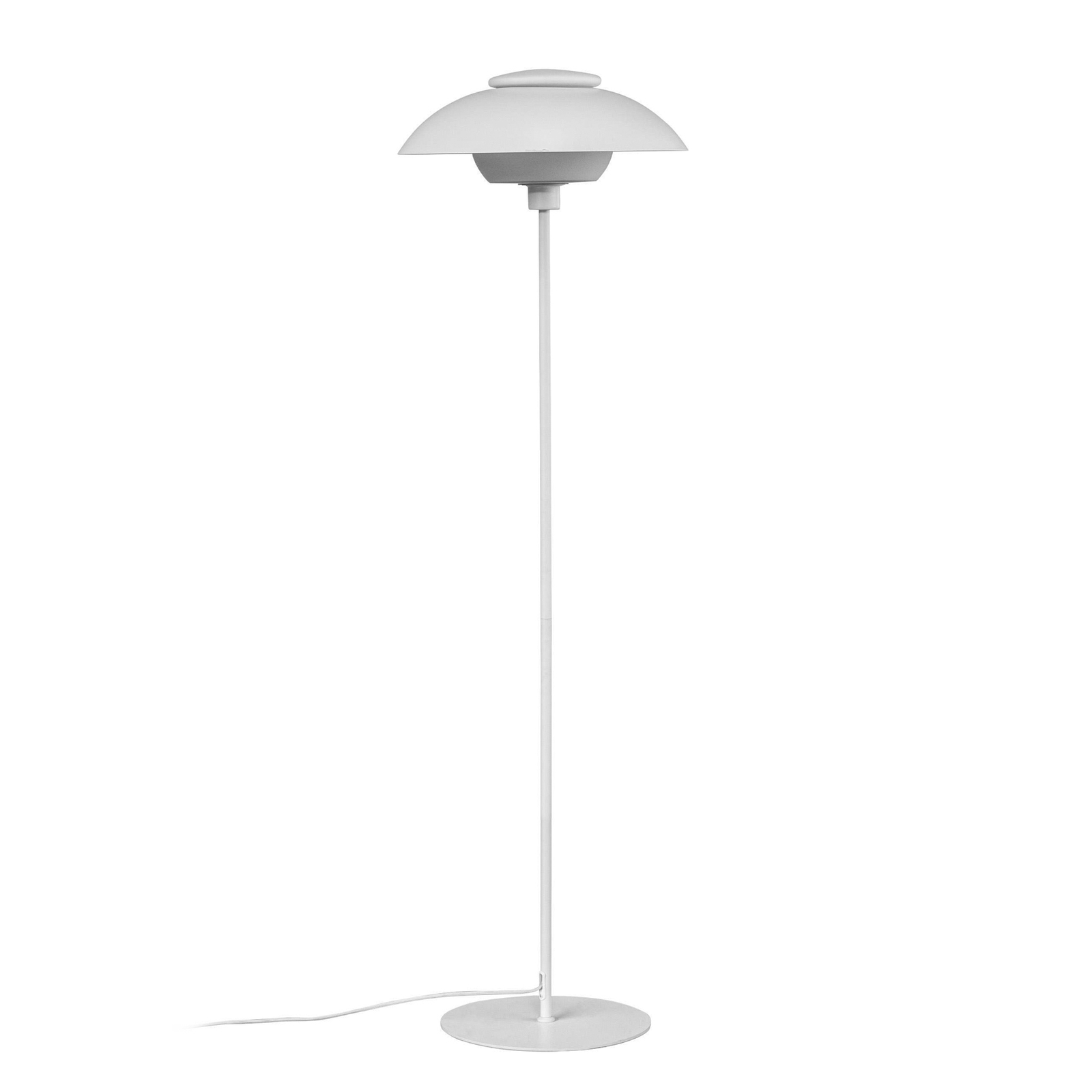 Lampada da terra Dyberg Larsen Opus, bianco opaco, altezza 135 cm, metallo