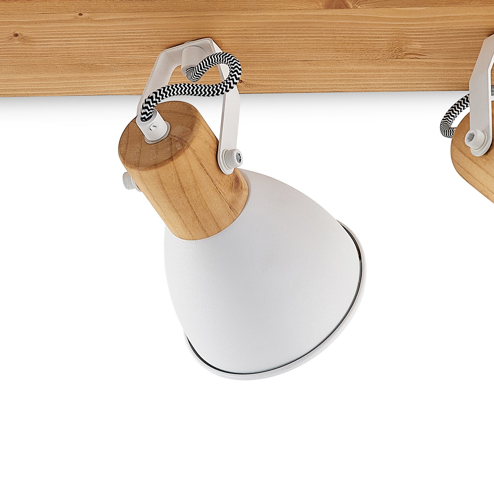 Merela 3 Plafondlamp Wood/White - Lindby