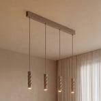 Lampada a sospensione OSRAM Decor Twirl, beige, lunghezza 86 cm, a 4 luci