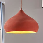 Terracotta pendant light Fiona, attractive shape