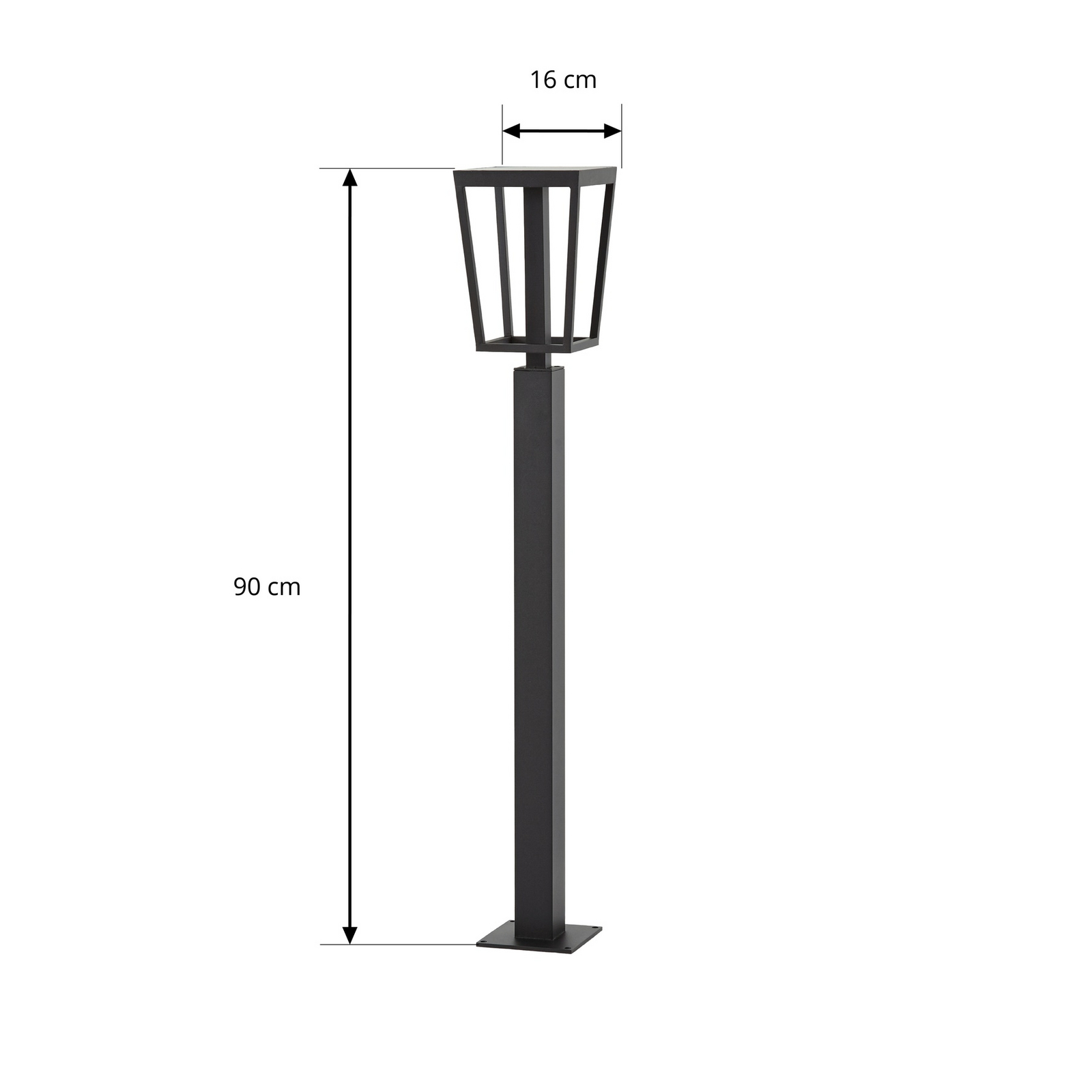 Lucande Lynx LED path light, 95.5 cm, black, IP65