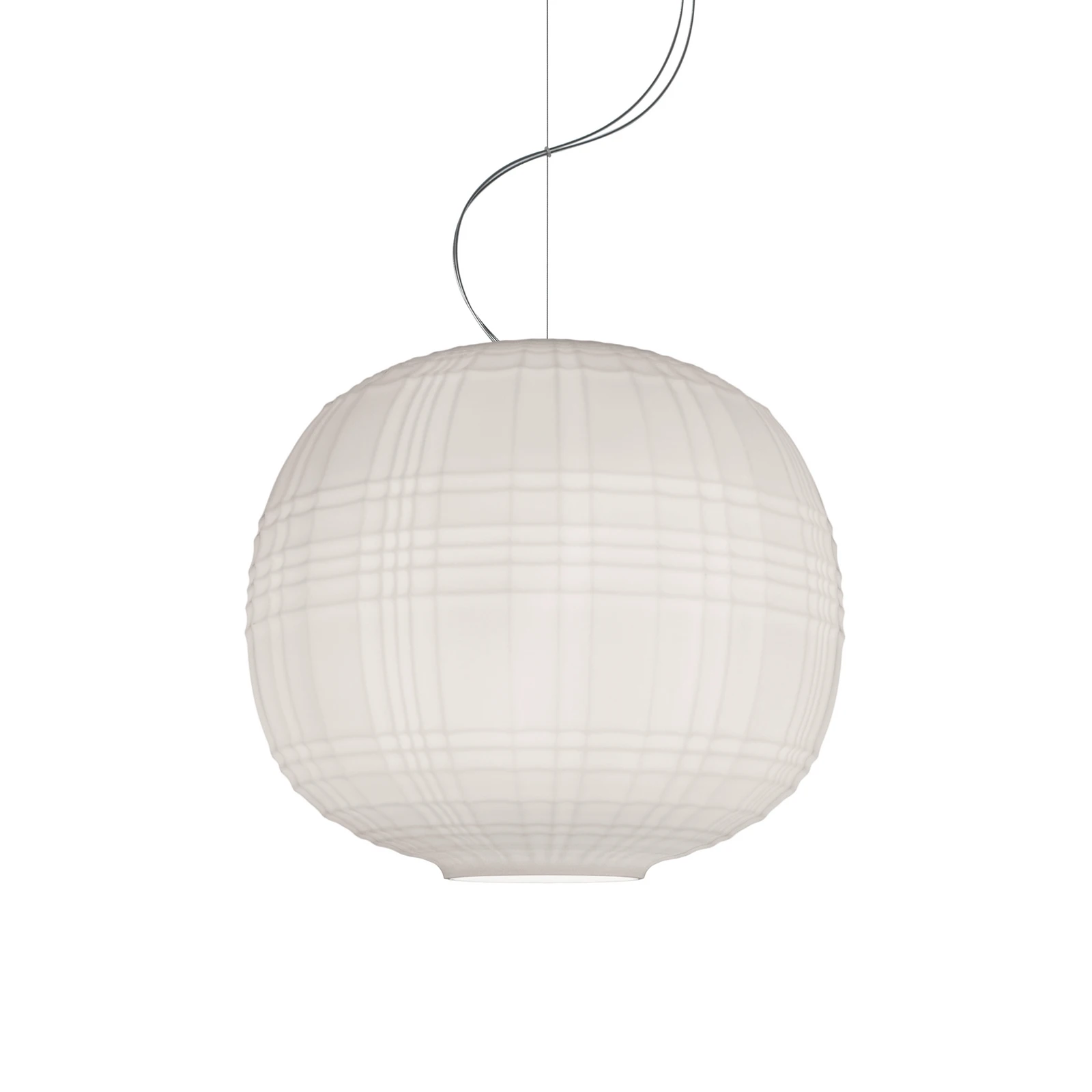 Foscarini Tartan LED-Hängeleuchte, weiß