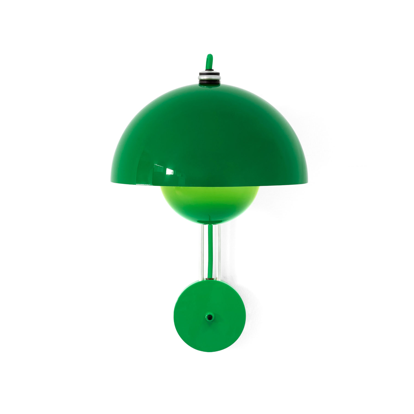 &Tradition Flowerpot VP8 wall light, plug, signal green