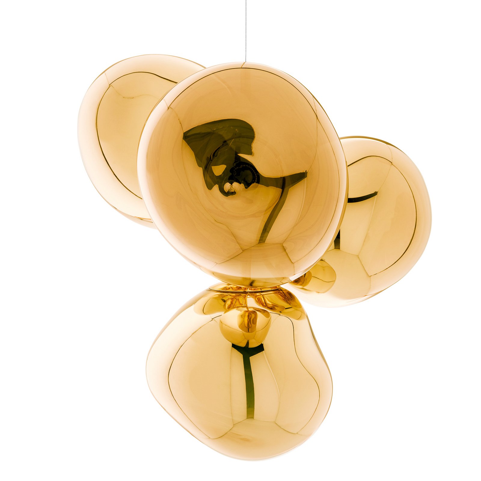 Tom Dixon LED chandelier Melt Chandelier, gold-coloured