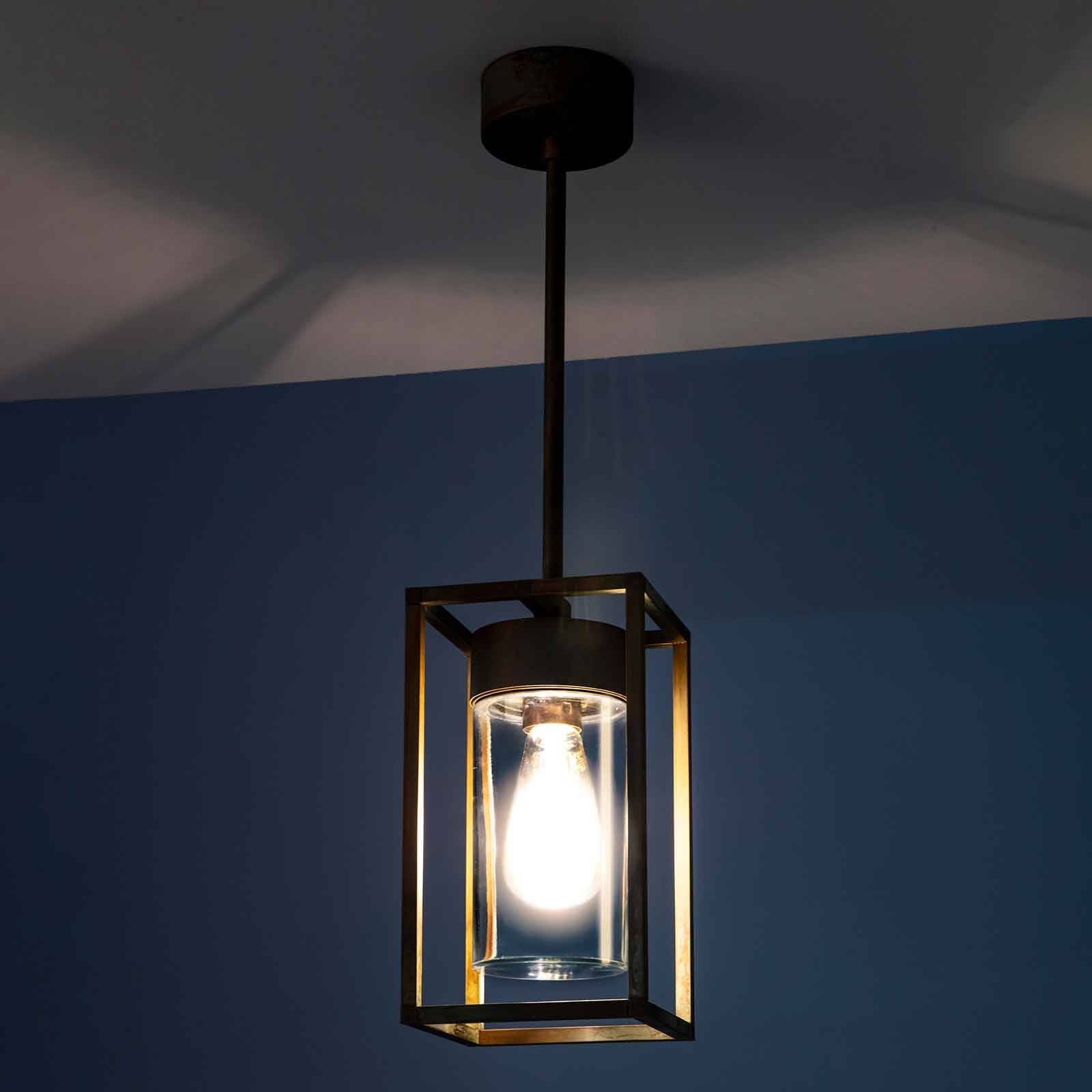 Moretti Luce Suspension Cubic³ 3368 laiton ancien/transparent