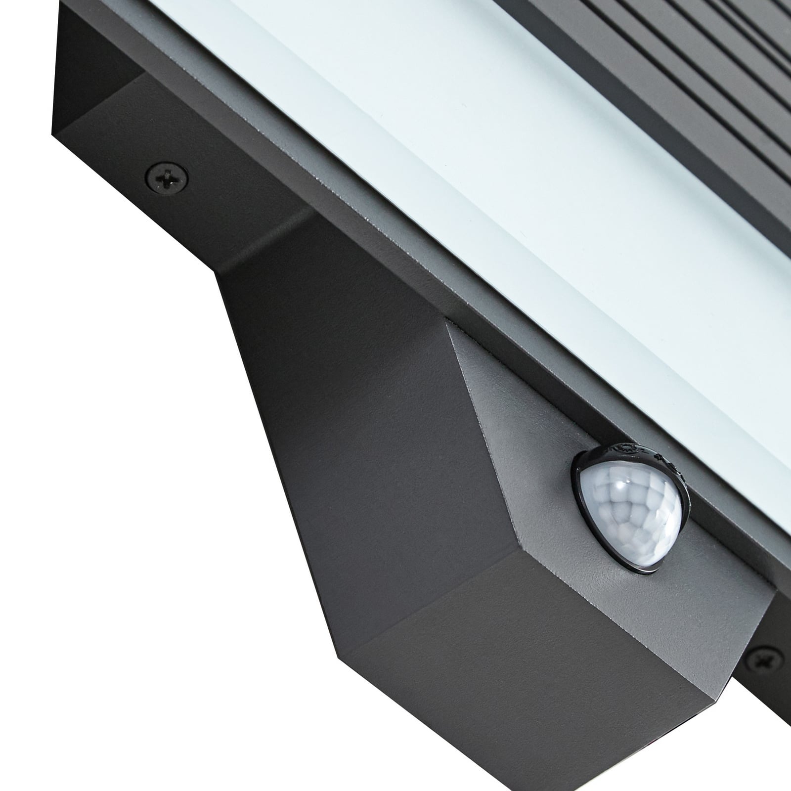 Lucande LED-Außenwandleuchte Melira, Sensor, anthrazit, IP65 Lucande LED-Außenwandleuchte Melira, Sensor, anthrazit, IP65