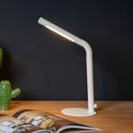 Lampe de table à batterie LED Gilly, blanche