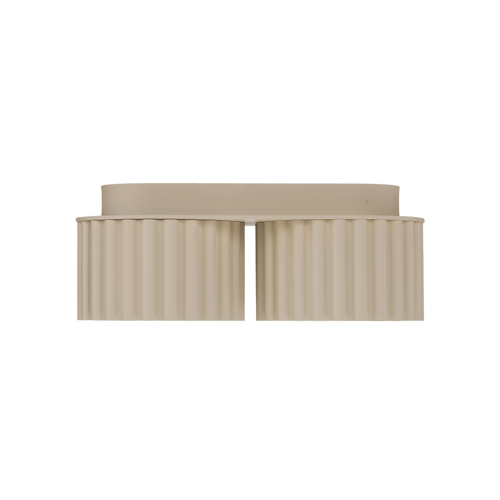 Taklampe Aura 2, beige, 2 lyskilder, lengde 21 cm, GX53