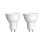 LUUMR Smart LED GU10 plastic 4.7W RGBW CCT Tuya opal set of 2