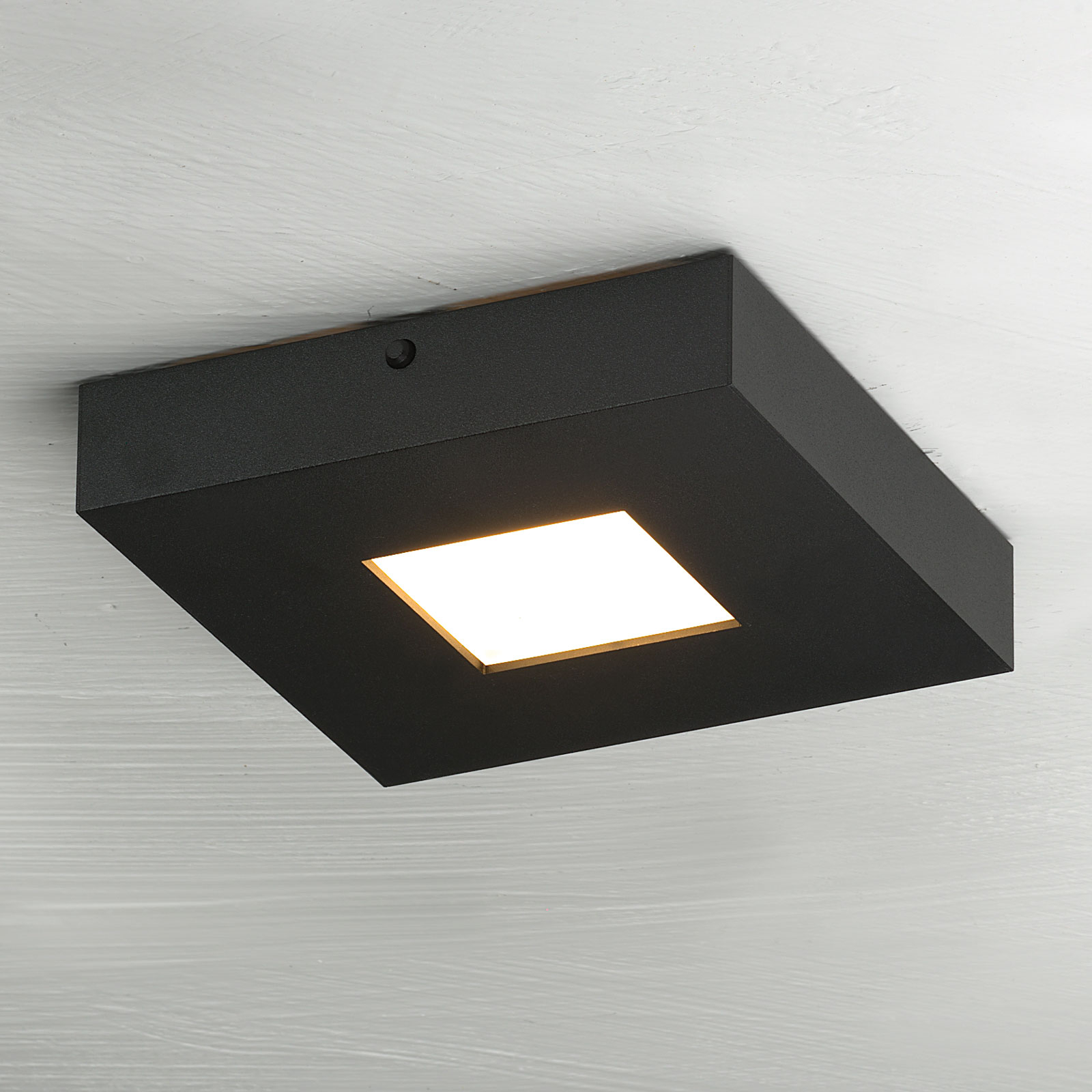 LED-loftslampen Cubus i sort