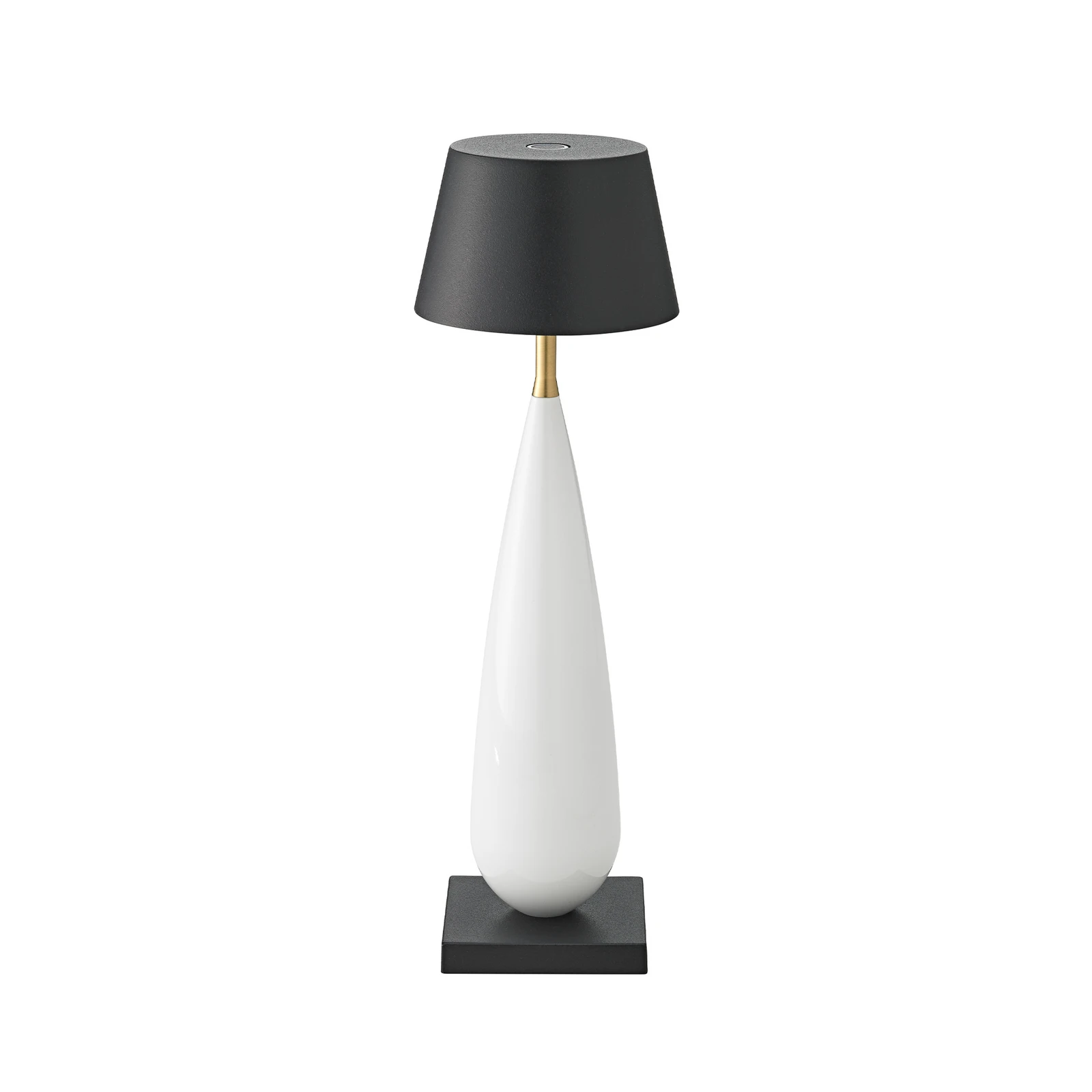 LED tölthető asztali világítás Thala, fehér/fekete, IP65, 24 cm