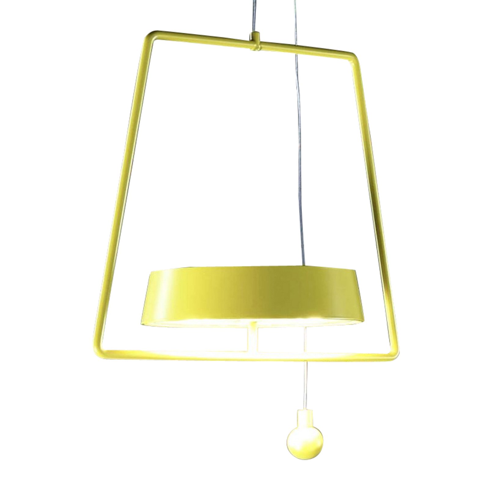 Miram LED hanging lamp, battery, dimmable yellow