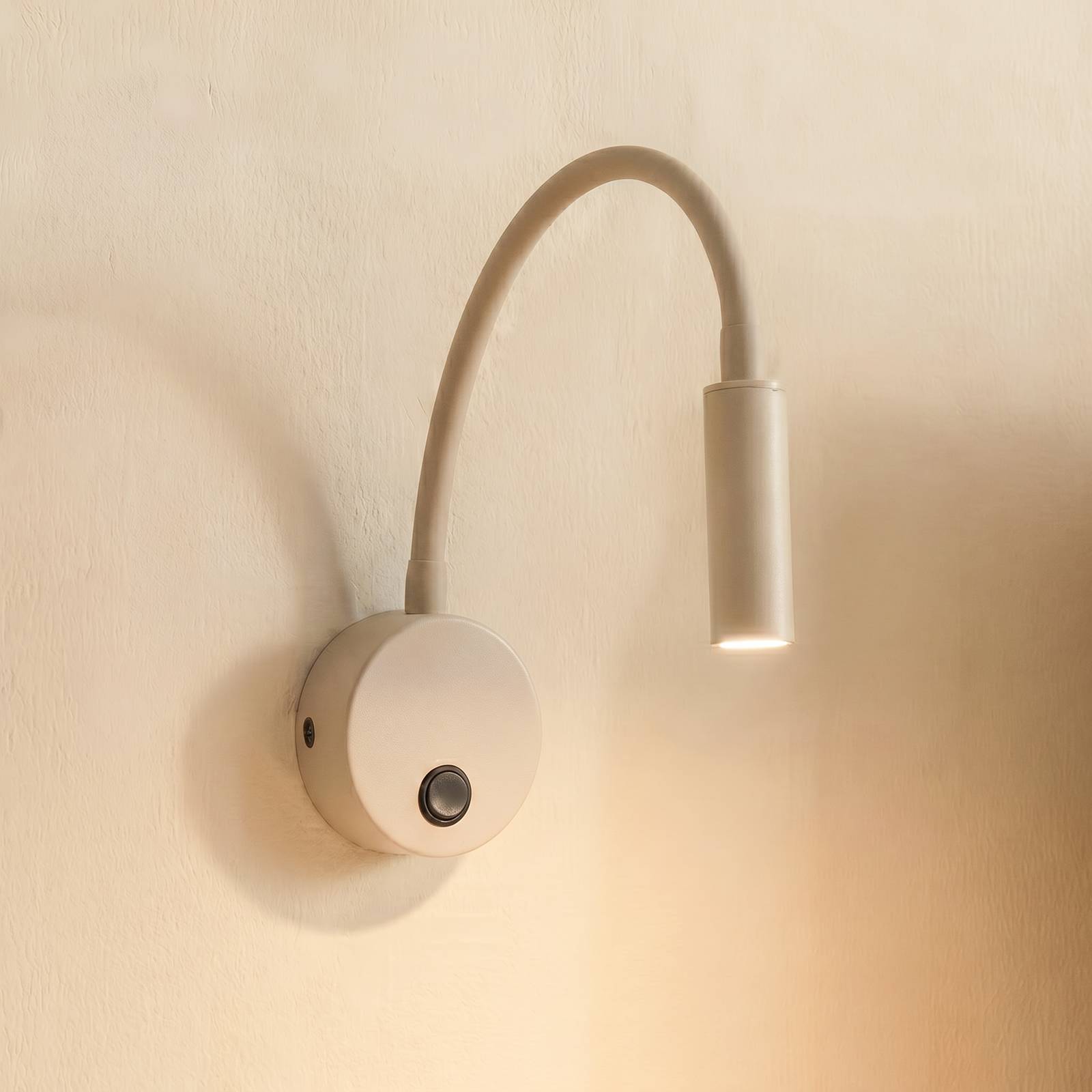 TK Lighting Applique murale Lagos, sable/noir, G9, hauteur 45 cm, métal