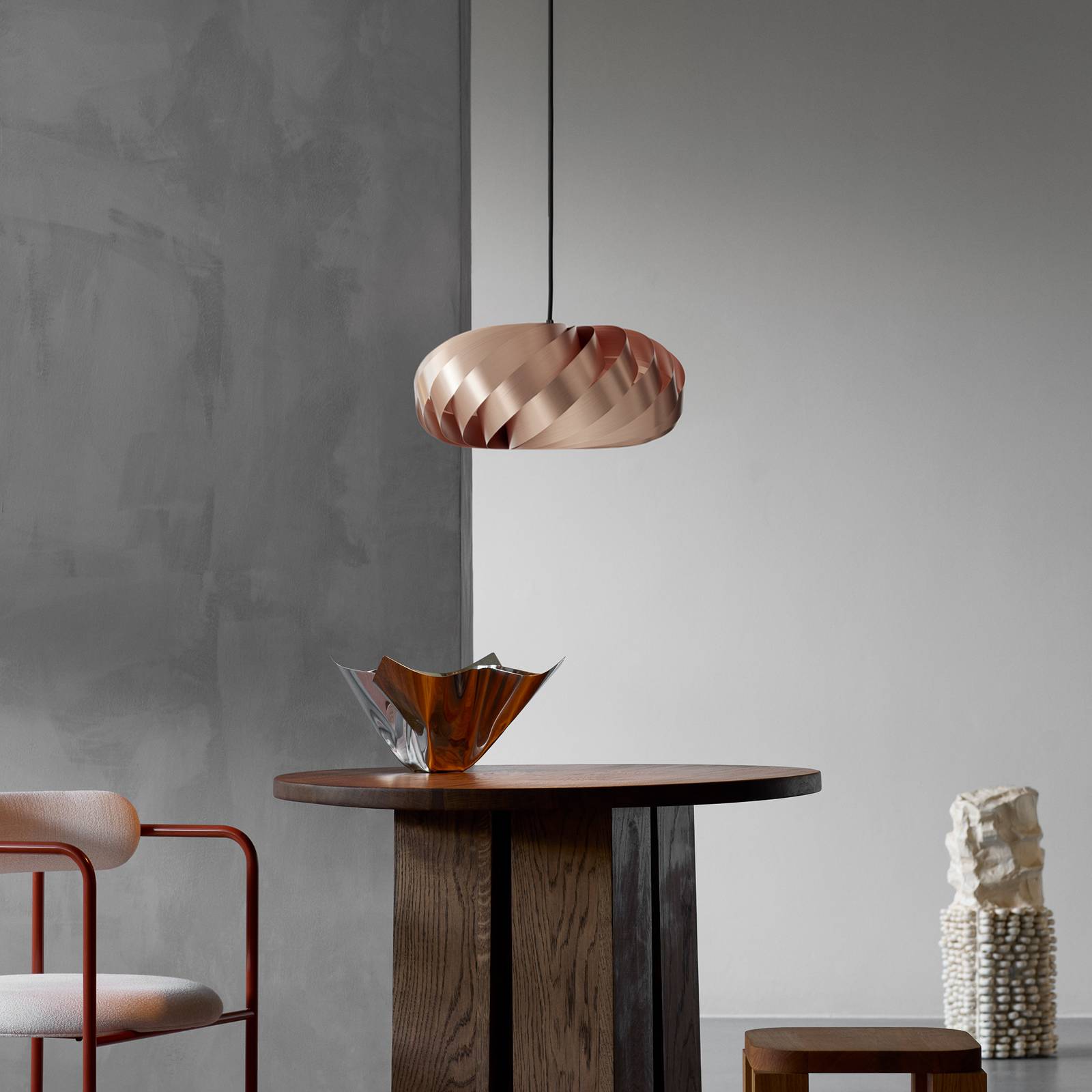 Tom Rossau hanglamp TR5, Ø 40 cm, koper, aluminium