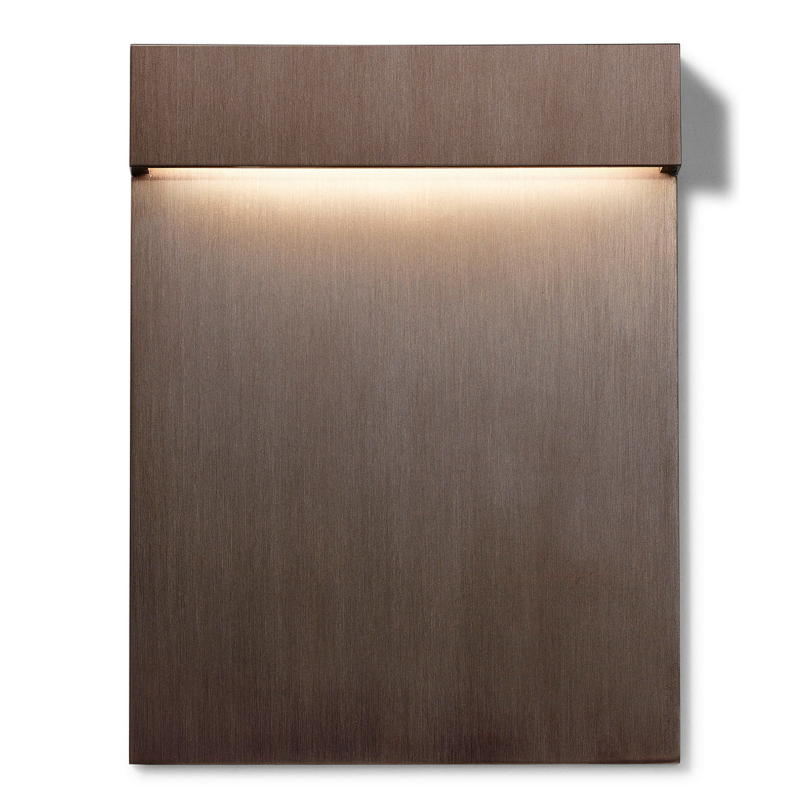 Flos Real Matter LED recessed wall light, bronze, stainless steel, 3 W, energy efficiency: A+, W: 11.5 cm, H: 15 cm