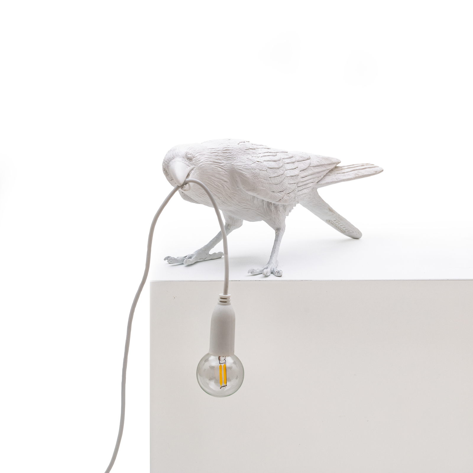 LED deko terasové světlo Bird Lamp, hrající bílá