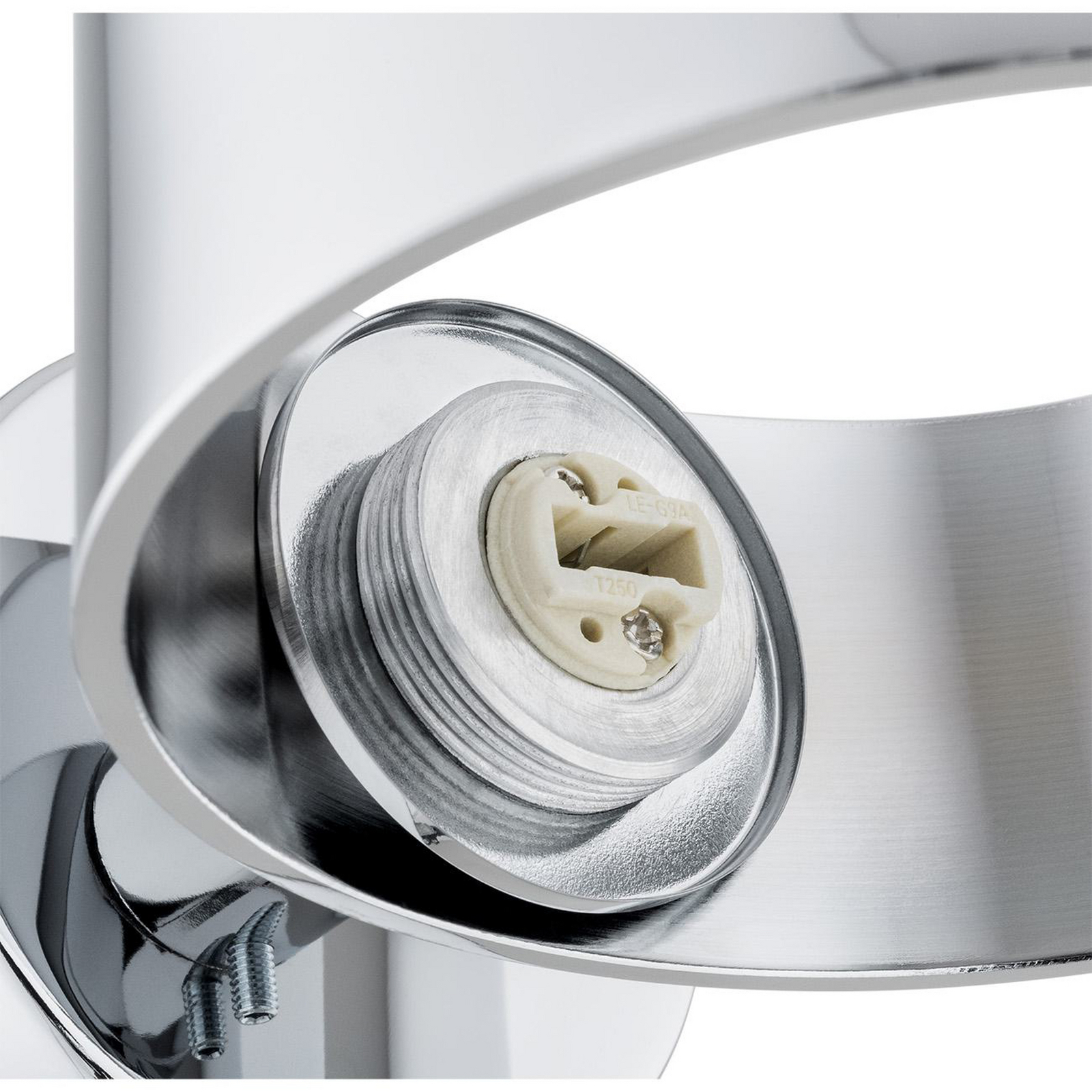 Mado wall light, chrome-coloured steel, opal glass, 1-bulb