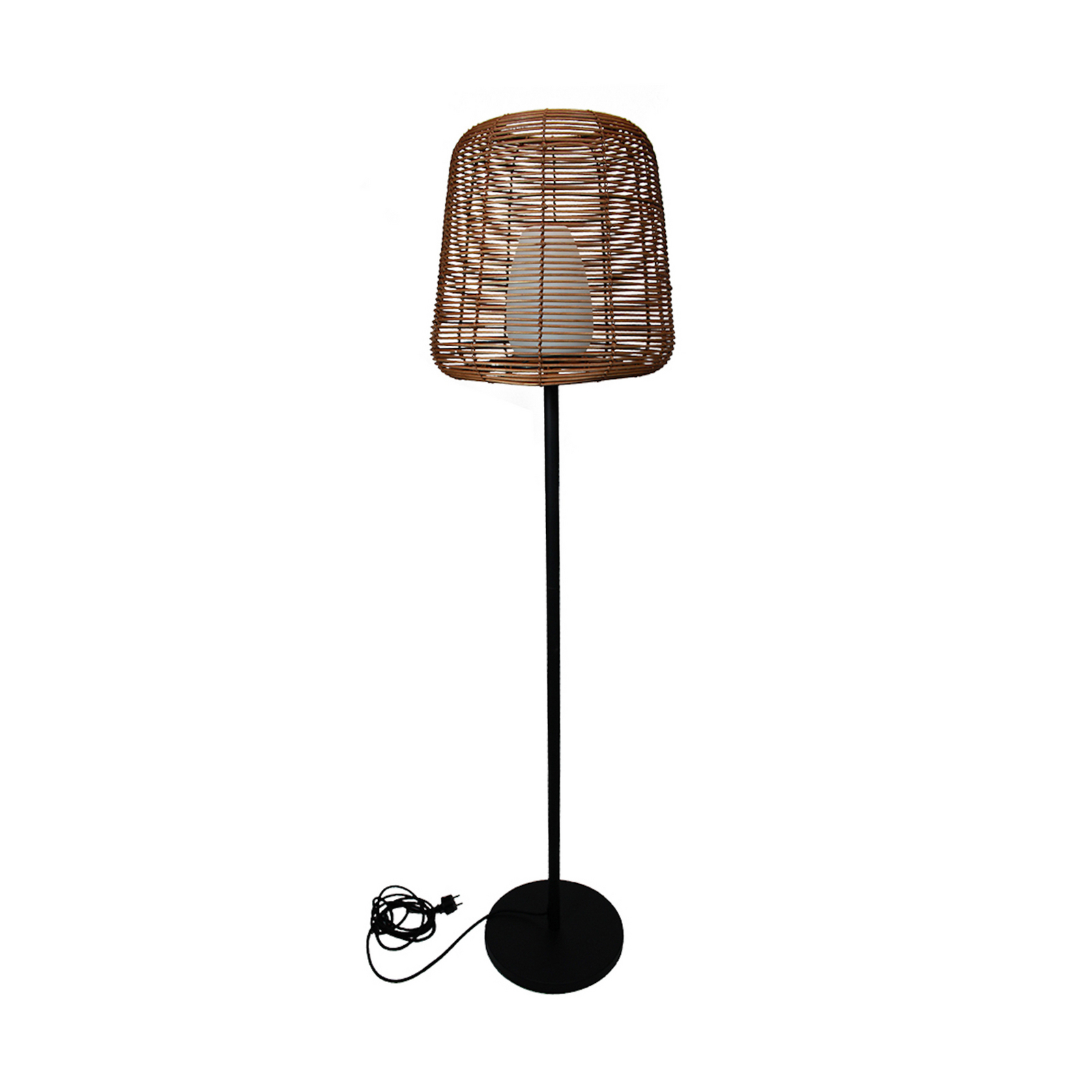 Stojací lampa Boheme hnědá/černá, 150 cm, ocel/plast