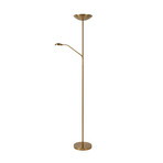 Piantana LED ZENITH, dorata, a 2 luci, altezza 180 cm, in metallo, dimmerabile