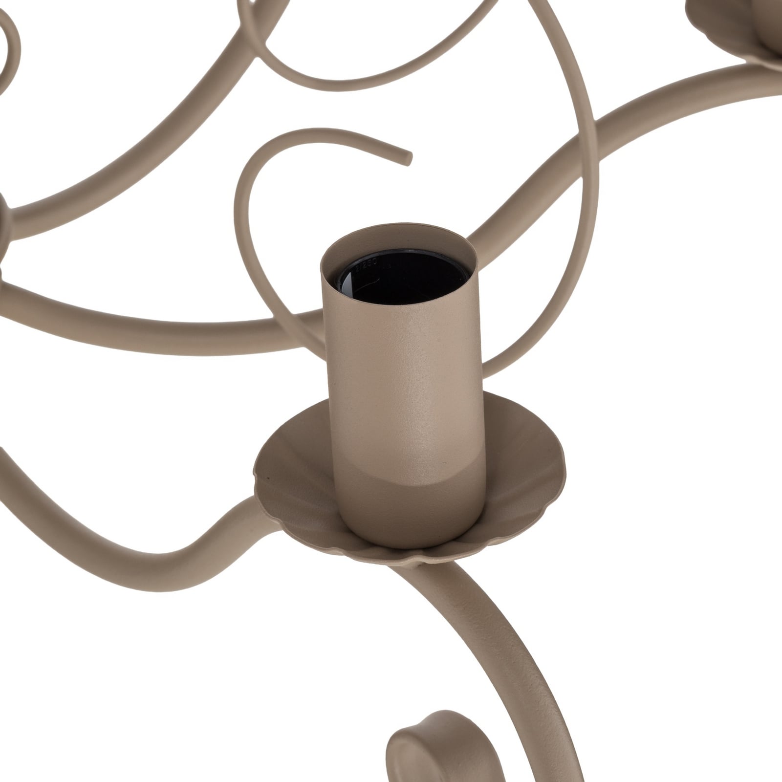 Lámpara de araña Mauro, beige, 7 luces, Ø 62 cm, metal, E14 Lámpara de araña Mauro, beige, 7 luces, Ø 62 cm, metal, E14