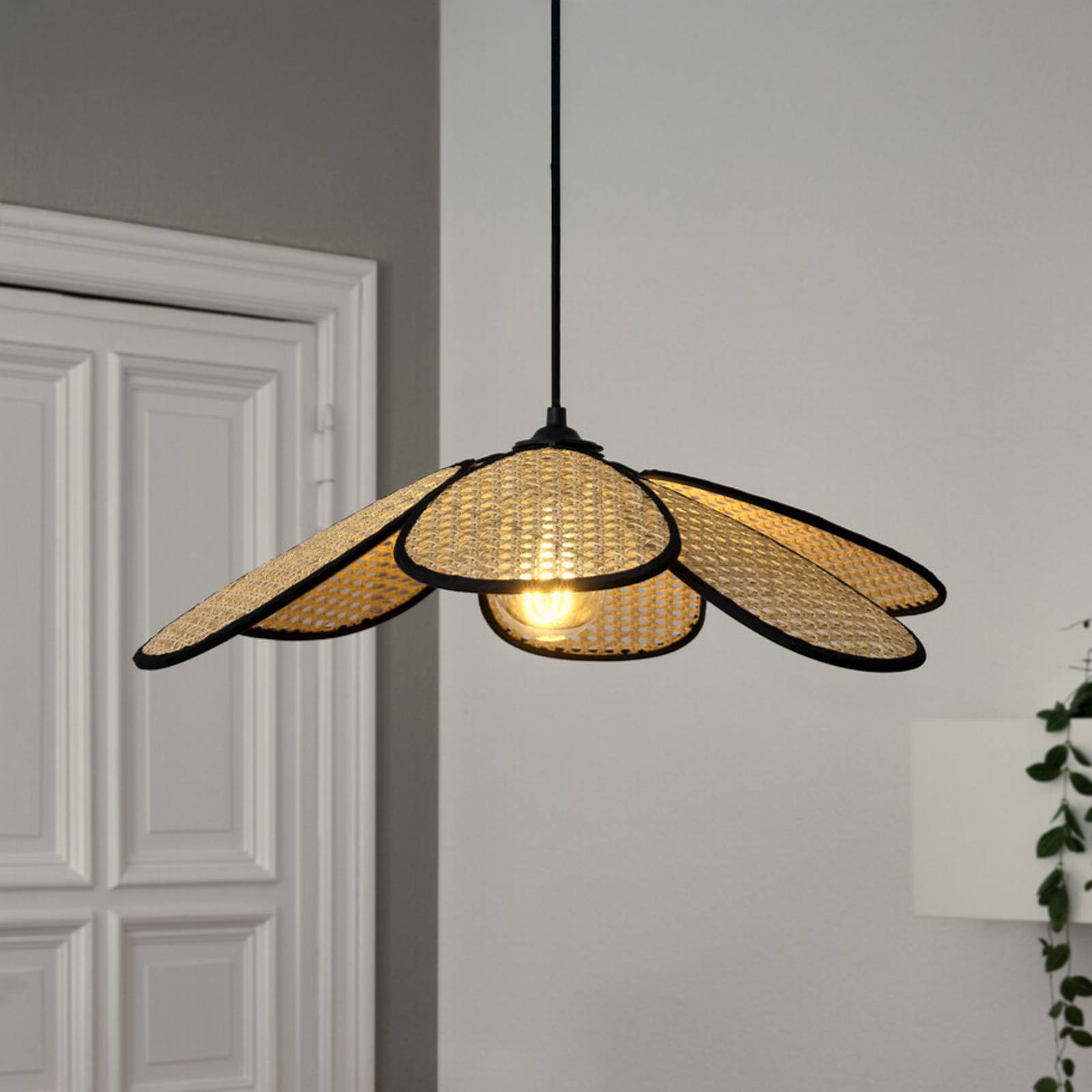 Żyrandol OSRAM Decor Rattan Daisy, Ø 58 cm, beżowa, E27