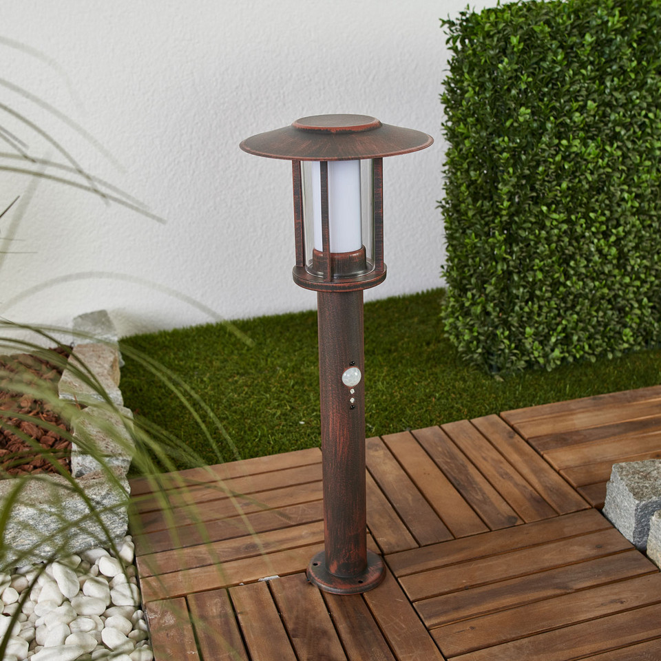 Lindby Pavlos LED Trädgårdslampa w/Sensor Rust, brun / rost från Lindby