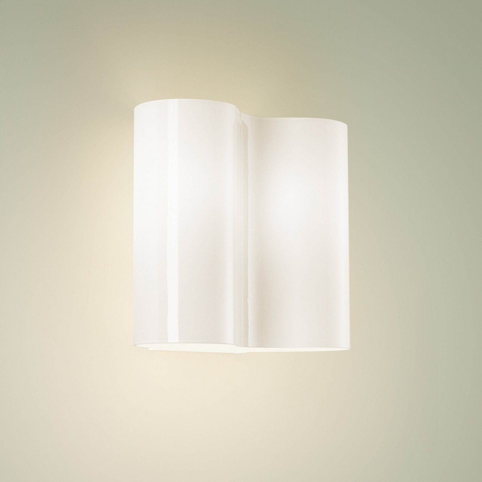 Foscarini Double aplică de perete din sticlă alb
