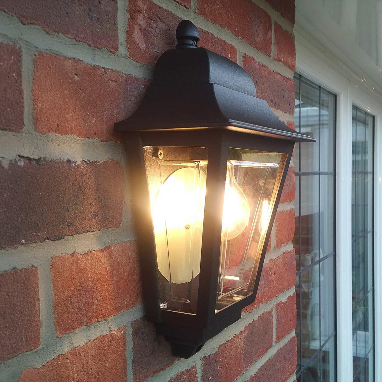 Vonkajšie nástenné svietidlo Deco Lane, čierna, hliník, IP44 – Elstead