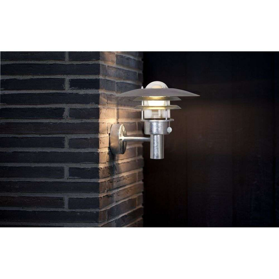 Nordlux Lønstrup 32 Vägglampa w/Sensor Galvanised, metallisk från Nordlux