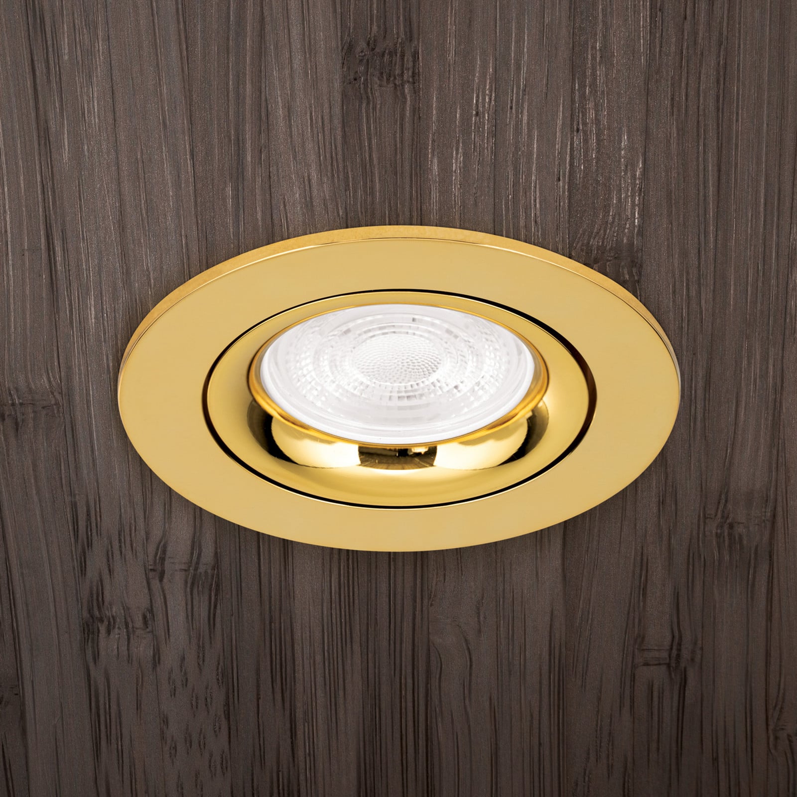 Orion - Spot encastré inclinable - Aluminium - Doré