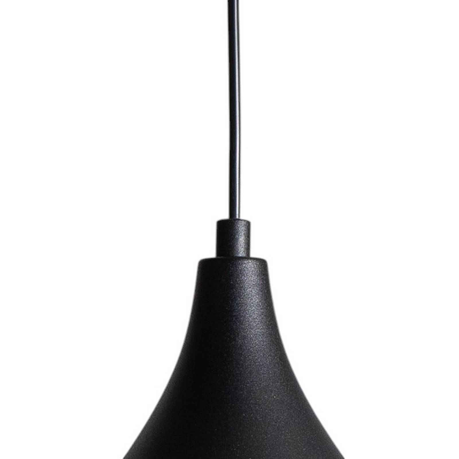 Lampa wisząca Genisy, czarna, Ø 31 cm, metal, E27