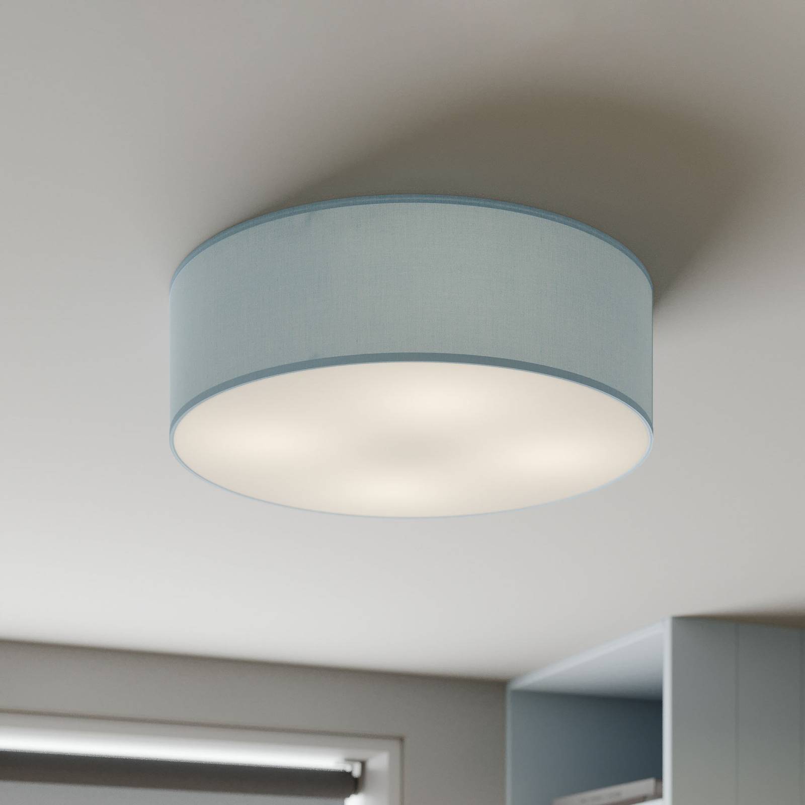 Euluna Ceiling Light - Bedroom - Flush Ceiling Light - dimmable - Modern - Blue