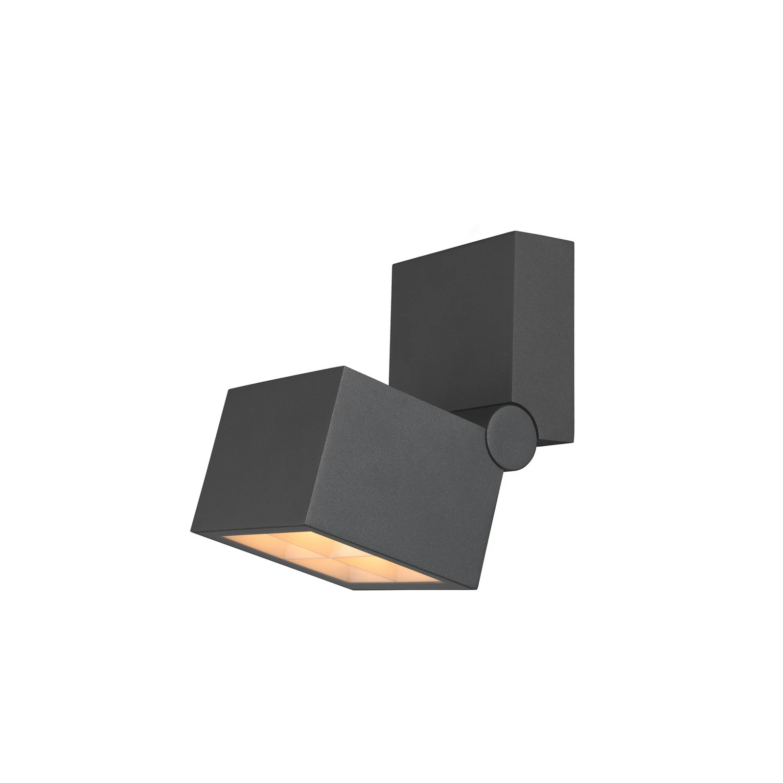 SLV LED zidna svjetiljka S-Cube, antracit, aluminij, širina 9,5 cm, CCT