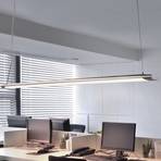 Závesné svietidlo Vinca LED, dĺžka 120 cm, biela/strieborná