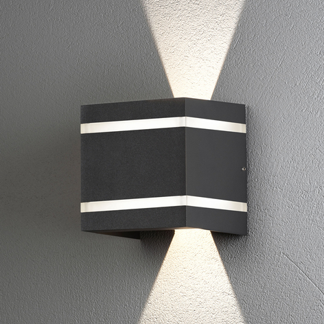 Außenwandlampe Cremona Effektstreifen, Höhe 14cm