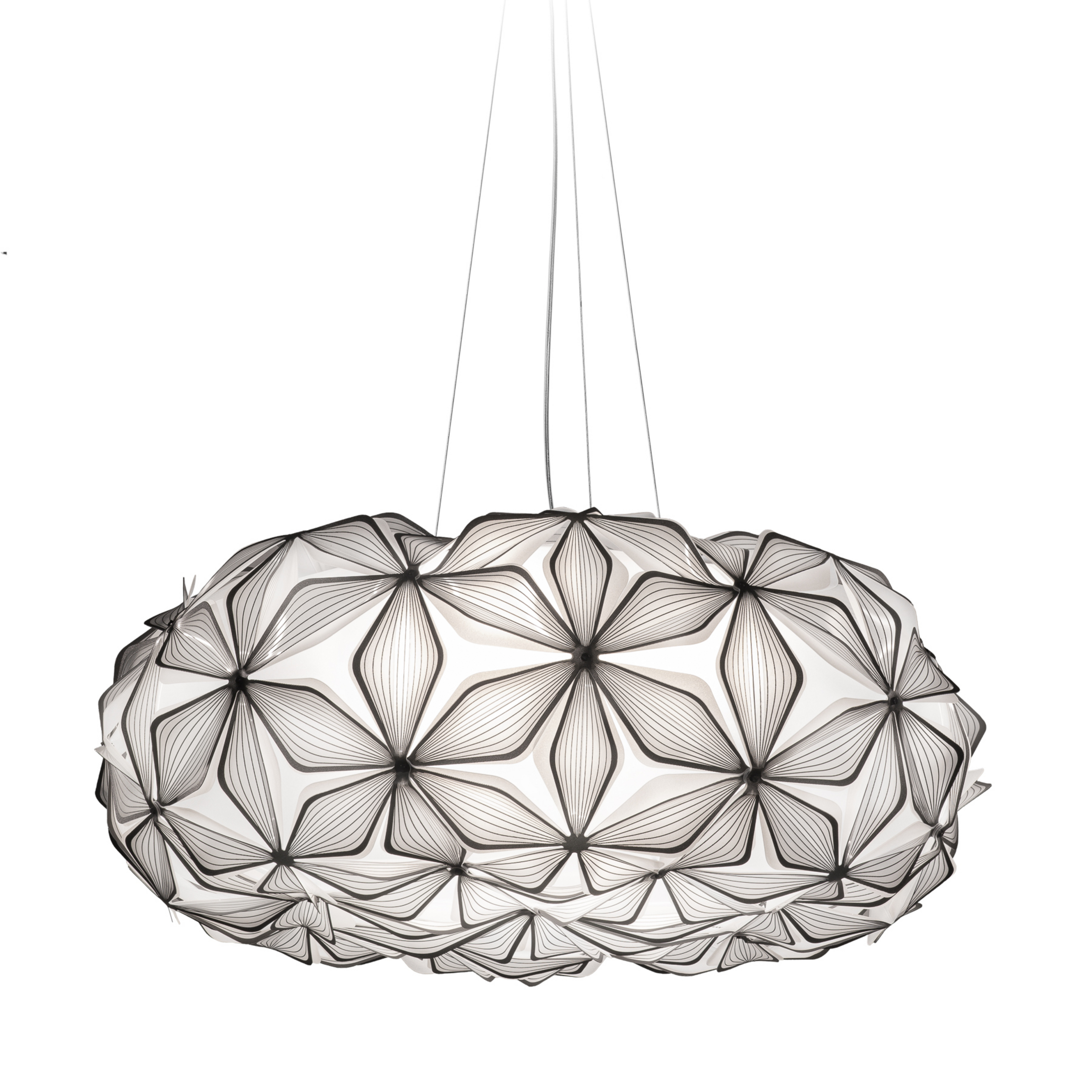 C'EST LA VIE – riippuvalo, musta/läpinäkyvä johto, Ø70 cm – Slamp