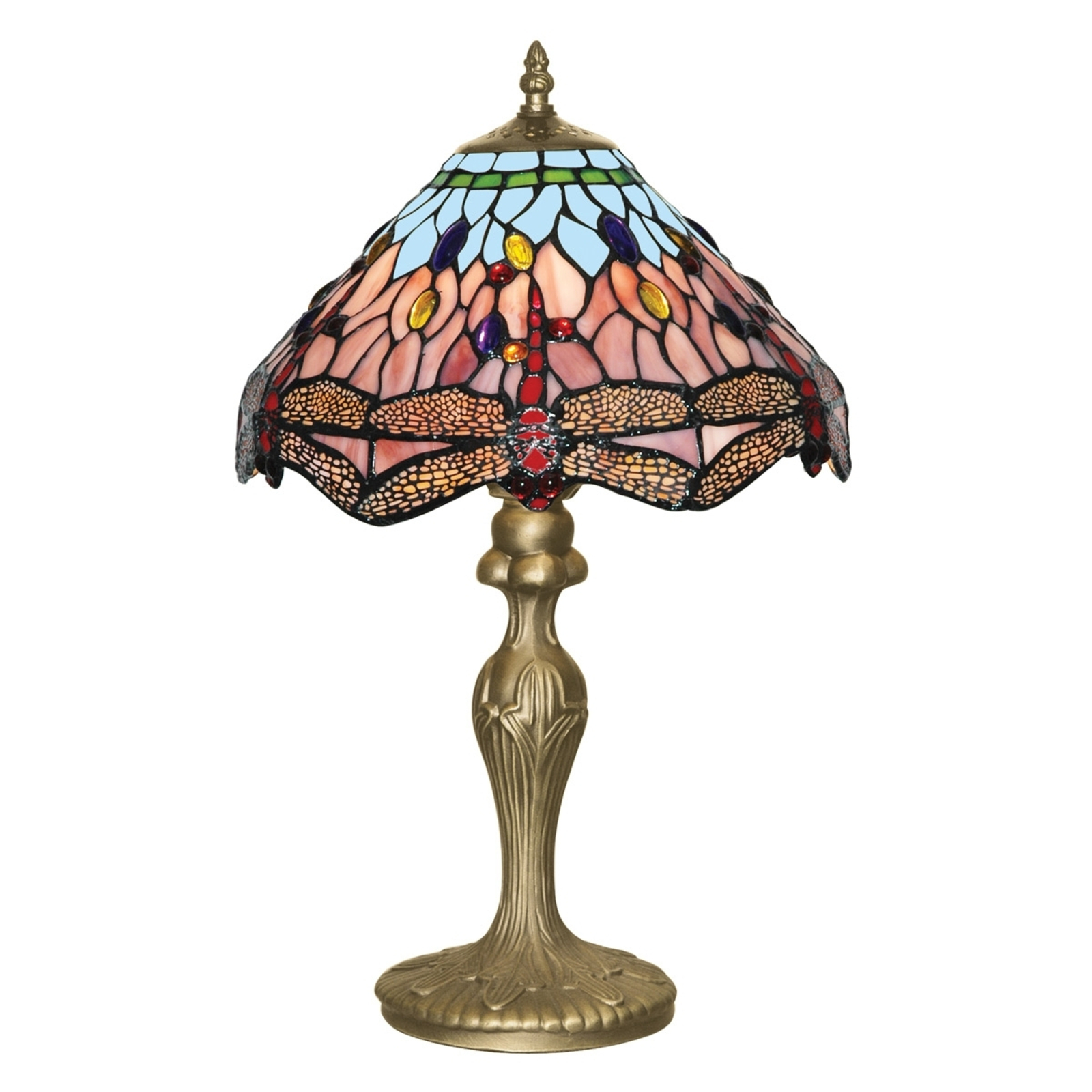Lámpara de mesa de estilo Tiffany DRAGONFLY