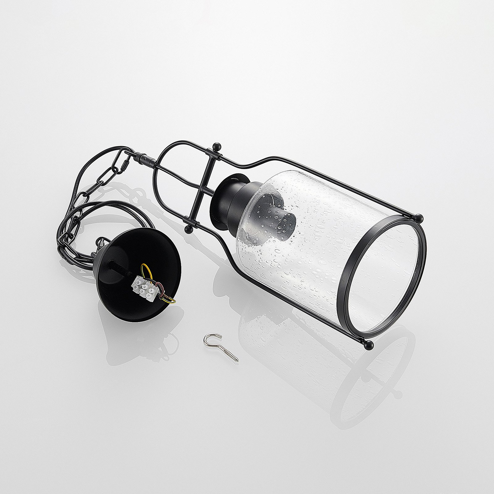 Rozalie Suspension Clear/Black - Lindby