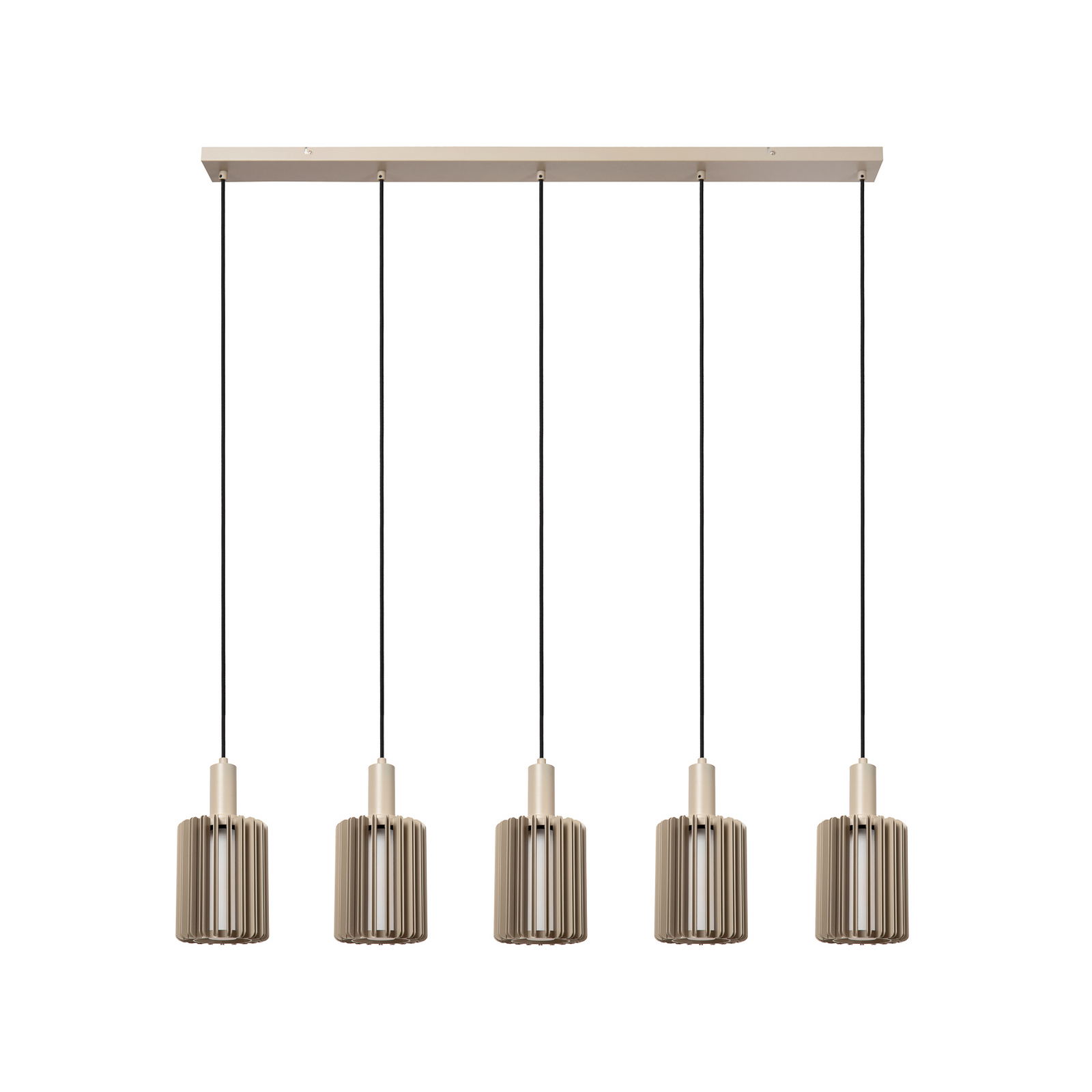 Lampa suspendată Lambres, gri-maro, lungime 164 cm, sticlă/metal, 5 becuri. Lampa suspendată Lambres, gri-maro, lungime 164 cm, sticlă/metal, 5 becuri.