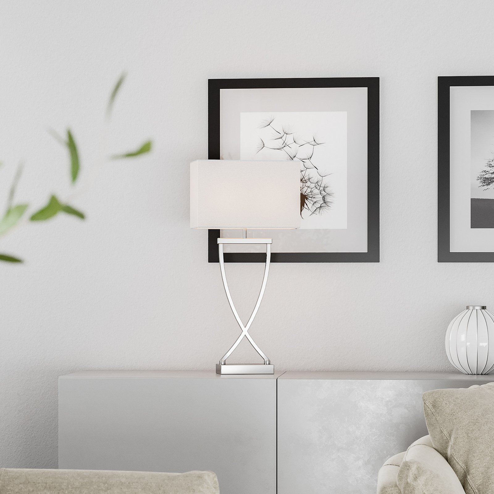 Omega Bordlampe Chrome/White - By Rydéns